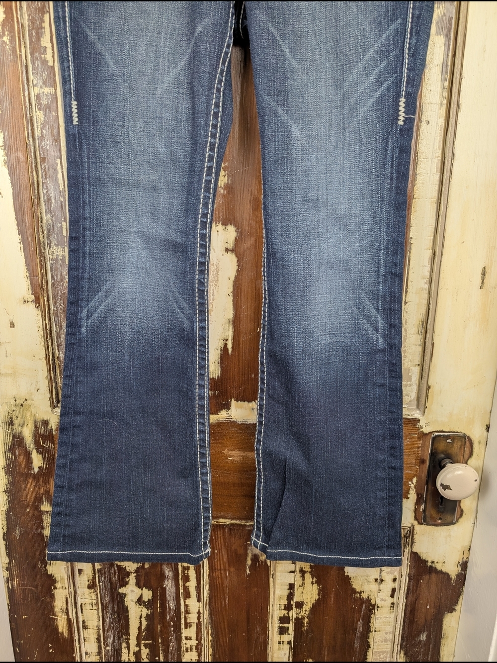 True Religion Becky Low Rise Bootcut Jeans 29 Made USA Y2K Western Denim - Picture 4 of 11